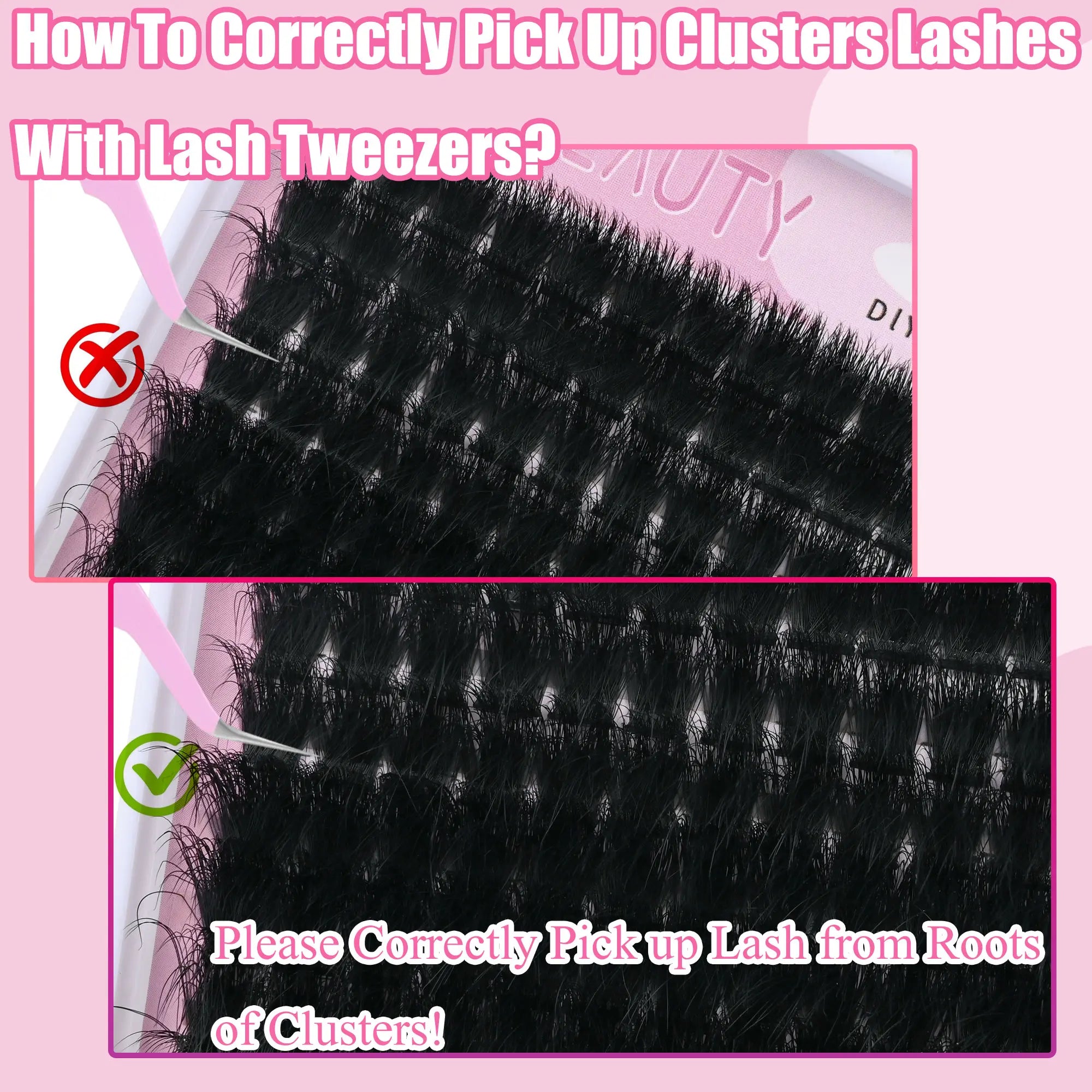 Lash Clusters Kit 200D Thick Lash Clusters Eyelash Extension Kit 12-20Mm Individual Lashes Kit with Lash Bond and Seal, Lash Tweezers for DIY Lashes Extension by INSPEAUTY