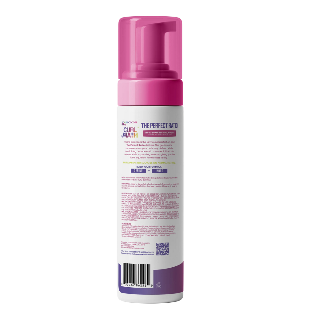 Curl Math the Perfect Ratio - Gel-To-Foam Defining Mousse 8Oz